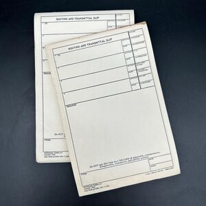 Vintage Paper Ephemera Routing Transmittal Slips Pad Original 1967 (B)